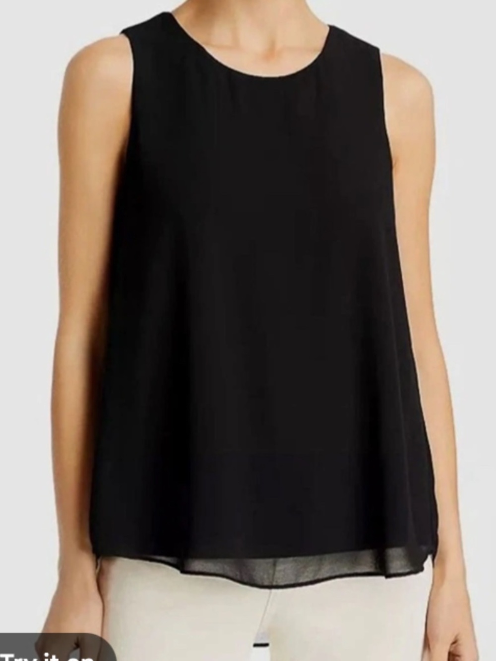 Blu Pepper Black Tank Top with Flowy Silhouette | Blu Pepper Black Flowy Tank